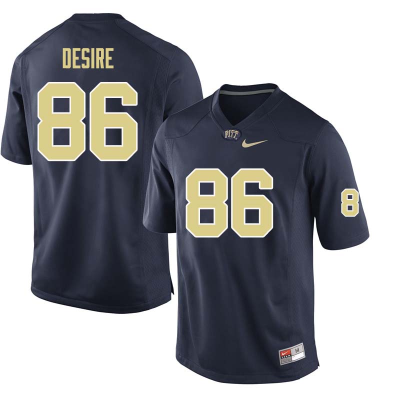 Men #86 Julian Desire Pittsburgh Panthers College Football Jerseys Sale-Navy